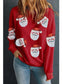 Sequin Santa Patch Round Neck Sweatshirt nicholesgifts