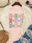 Dotty Bunny Bow Graphic Short Sleeve T-Shirt nicholesgifts