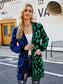 Women Angel Wings Leopard Button Down Longline Cardigan nicholesgifts