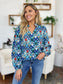 Double Take Full Size Printed Balloon Sleeve Blouse nicholesgifts