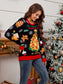Christmas Element Round Neck Long Sleeve Sweater nicholesgifts