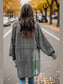 Openwork Button Up Long Sleeve Shacket nicholesgifts