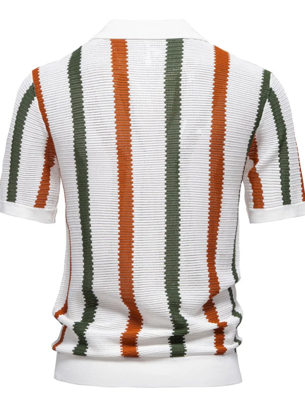 Men's Collared Neck Striped Knit Polo NicholesGifts