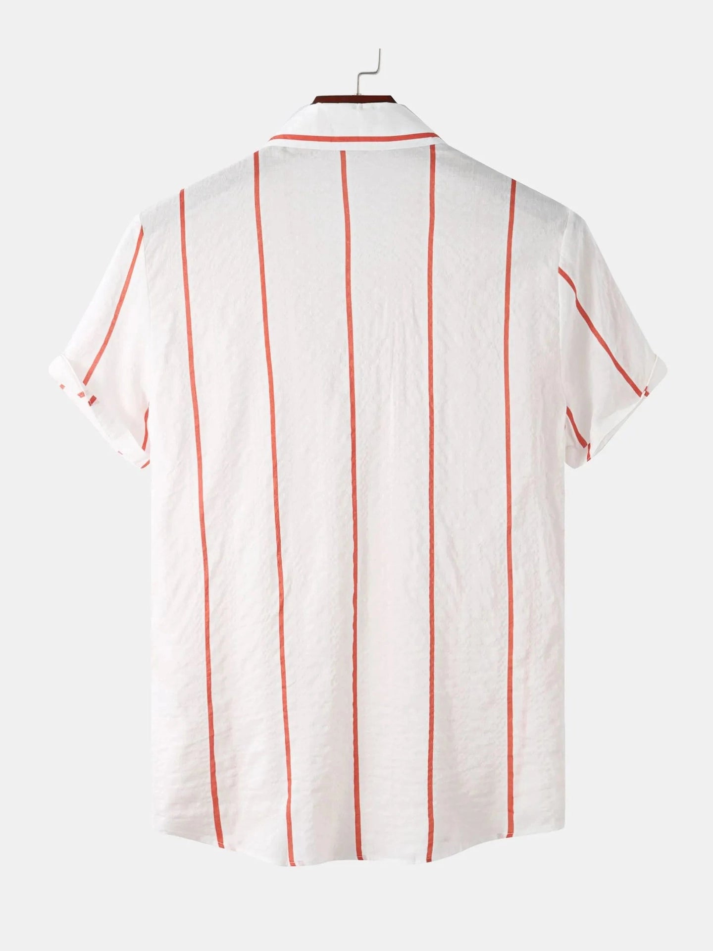 Men's Plus Size Casual Striped Short Sleeve Button Down Shirt NicholesGifts