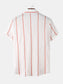 Men's Plus Size Casual Striped Short Sleeve Button Down Shirt nicholesgifts