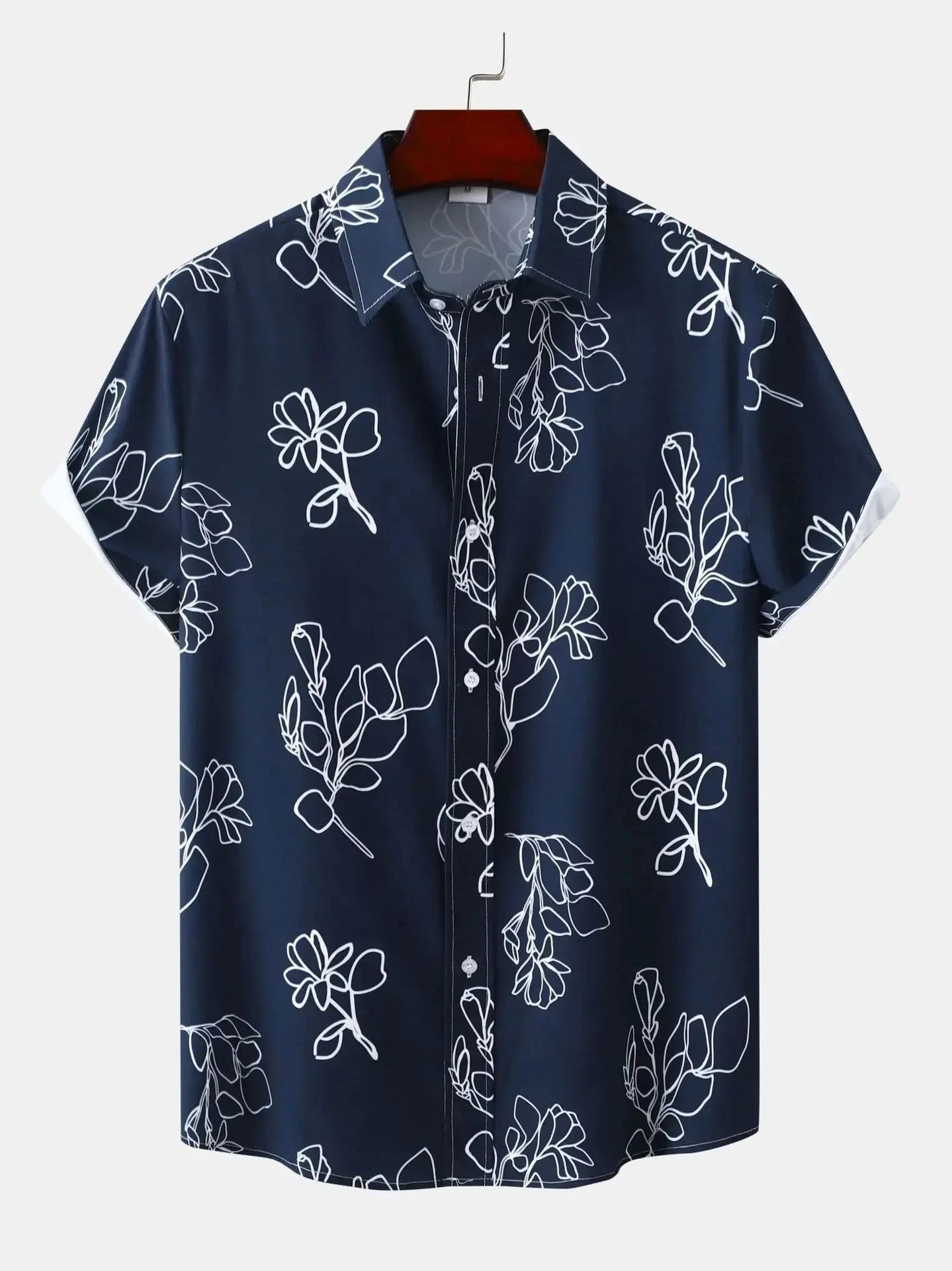 Men's Plus Size Printed Short Sleeve Casual Shirt NicholesGifts