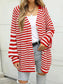 Striped Button Down Long Sleeve Cardigan nicholesgifts