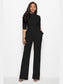 Mock Neck Tie-Waist Half Sleeve Jumpsuit nicholesgifts