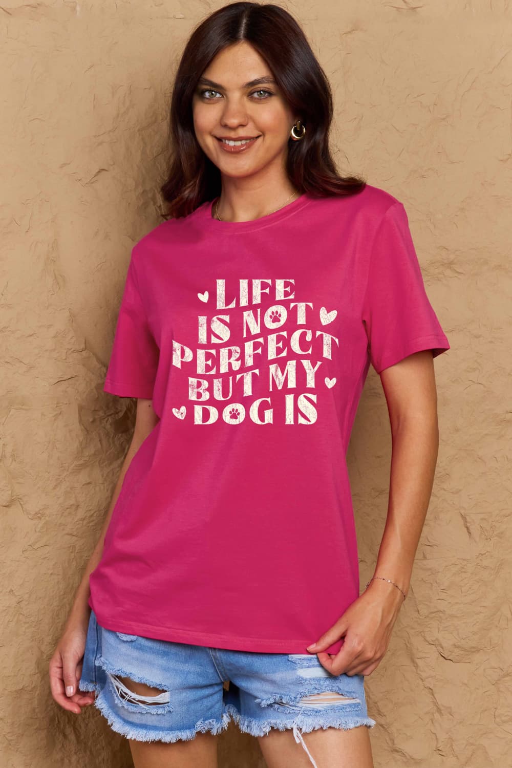 Simply Love Full Size Dog Slogan Graphic Cotton T-Shirt nicholesgifts