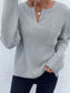 Notched Long Sleeve Sweater nicholesgifts