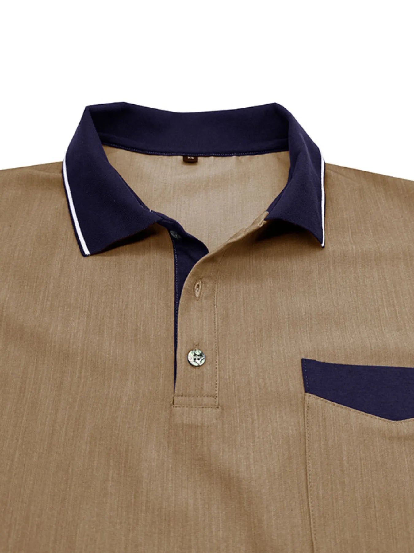 Men's Contrast Collar Pocket Polo Shirt NicholesGifts