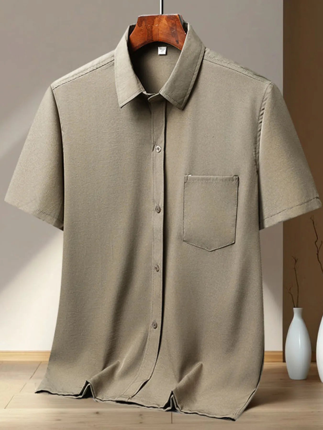 Men's Full Size Button Up Short Sleeve Shirt Plus Size NicholesGifts