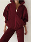 Zip Up Long Sleeve Hoodie and Joggers Set nicholesgifts