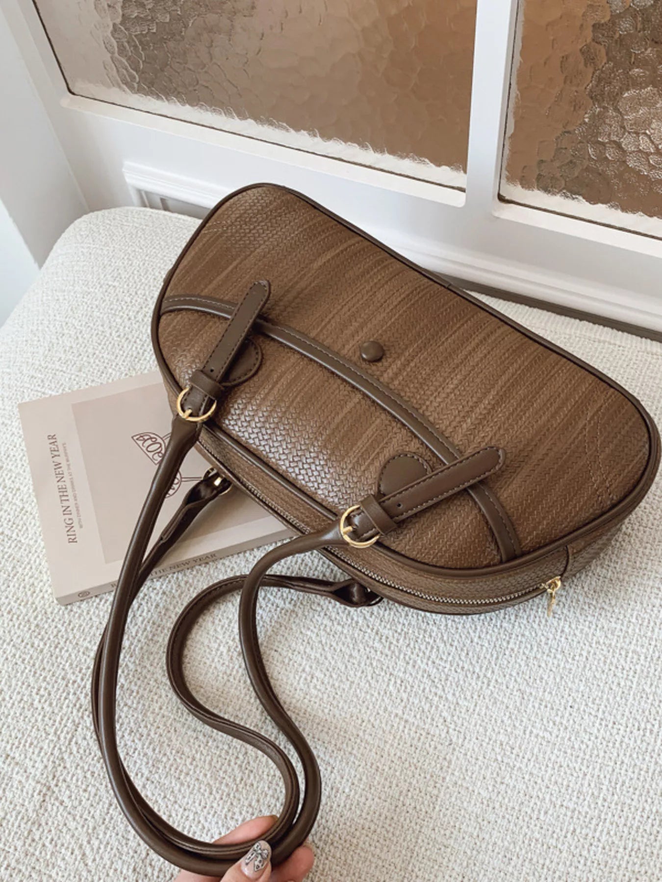 Vintage Buckle Shoulder Bag nicholesgifts