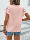 Swiss Dot Cutout Button Down Shirt nicholesgifts
