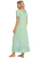 Lace Detail Short Sleeve Lounge Dress nicholesgifts