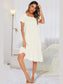 Lace Detail Square Neck Lounge Dress nicholesgifts