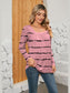 Printed Square Neck Long Sleeve Blouse nicholesgifts