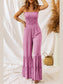 Smocked Printed Wide Strap Jumpsuit nicholesgifts