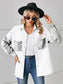 Leopard Button Up Denim Jacket nicholesgifts