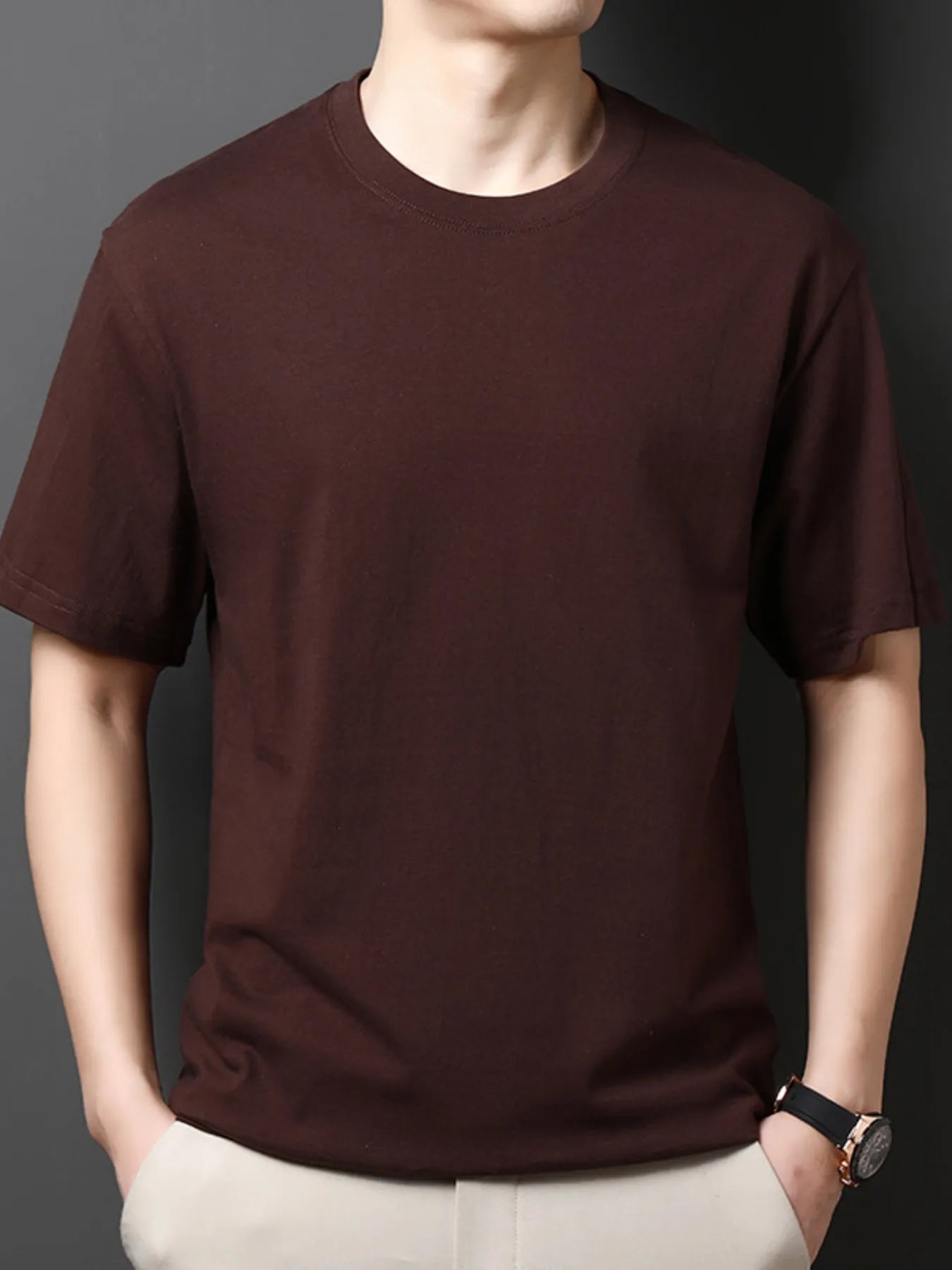 Men's Full Size Round Neck Half Sleeve T-Shirt Plus Size NicholesGifts