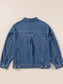 Pocketed Button Up Denim Jacket nicholesgifts