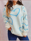 Heart Pattern Long Sleeve Sweater nicholesgifts