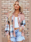 Plaid Button Up Long Sleeve Shacket nicholesgifts