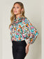 Women Double Take Full Size Printed Button Up Long Sleeve Shirt nicholesgifts