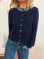 Button Up Long Sleeve Cardigan nicholesgifts