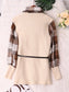 Plaid Long Sleeve Sweater Dress nicholesgifts