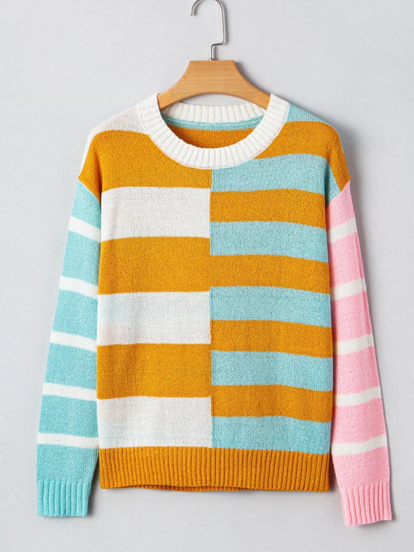 Color Block Striped Sweater