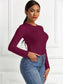 Round Neck Long Sleeve Bodysuit nicholesgifts