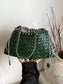 Drawstring Woven Shoulder Bag nicholesgifts