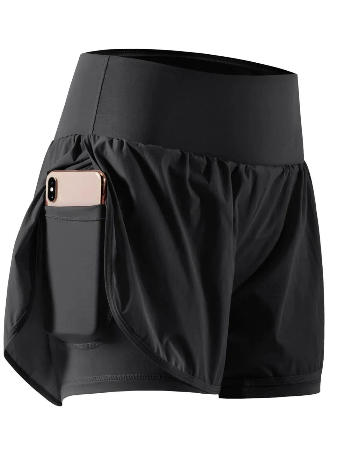 Pocketed High Waist Active Shorts Trendsi