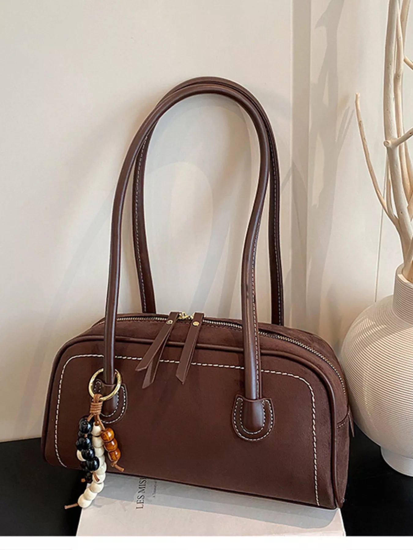 Zipper Closure Shoulder Bag nicholesgifts