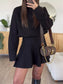 Turtleneck Dropped Shoulder Sweater and Skirt Set nicholesgifts
