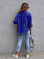 Distressed Drop Shoulder Denim Jacket nicholesgifts