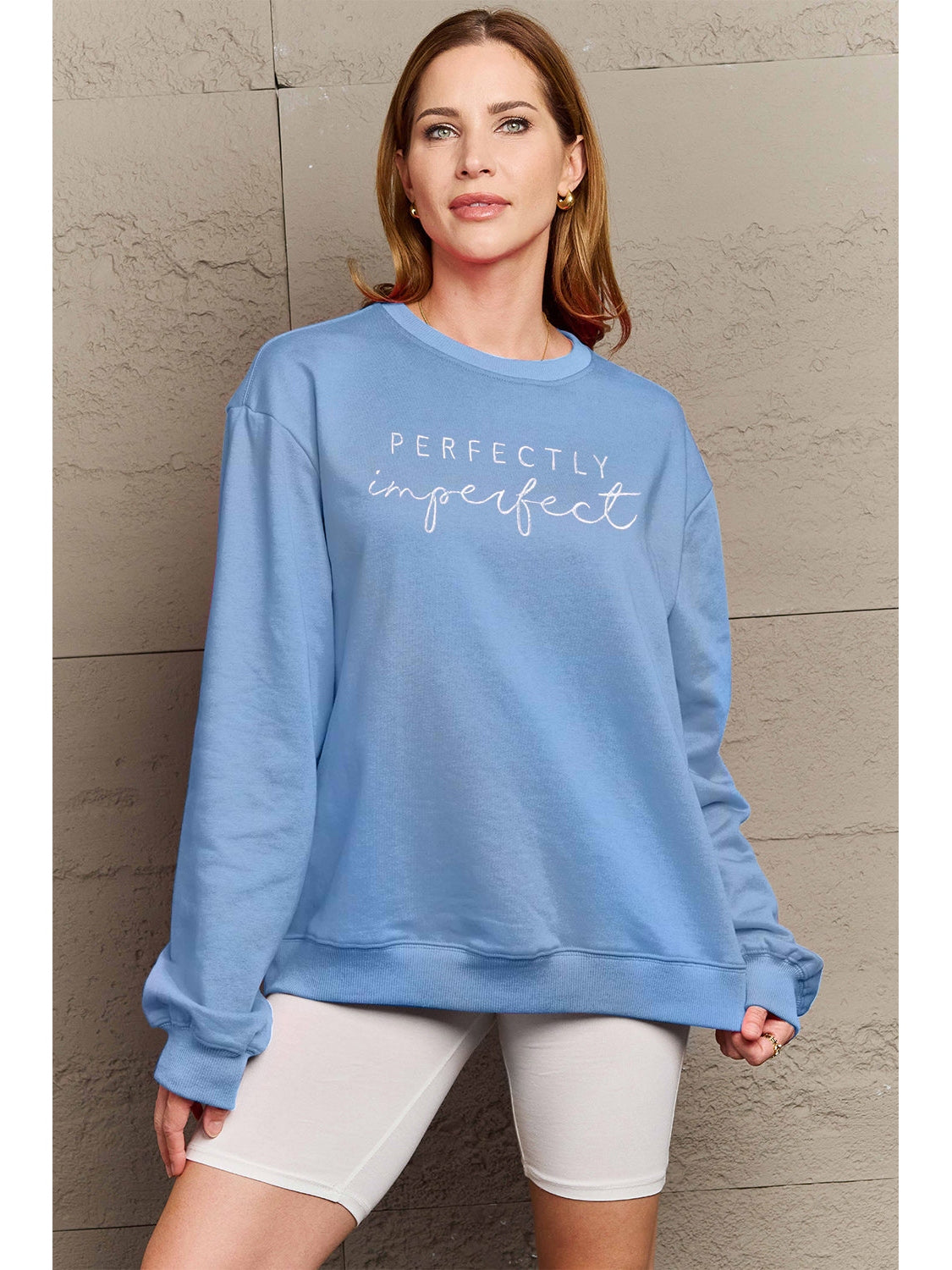 Women Simply Love Full Size Graphic Round Neck Sweatshirt nicholesgifts