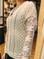 Eyelet Button Up Lantern Sleeve Cardigan nicholesgifts