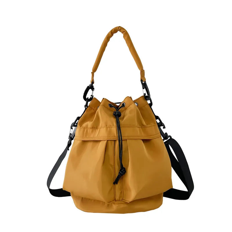 Drawstring Nylon Bucket Bag Trendsi