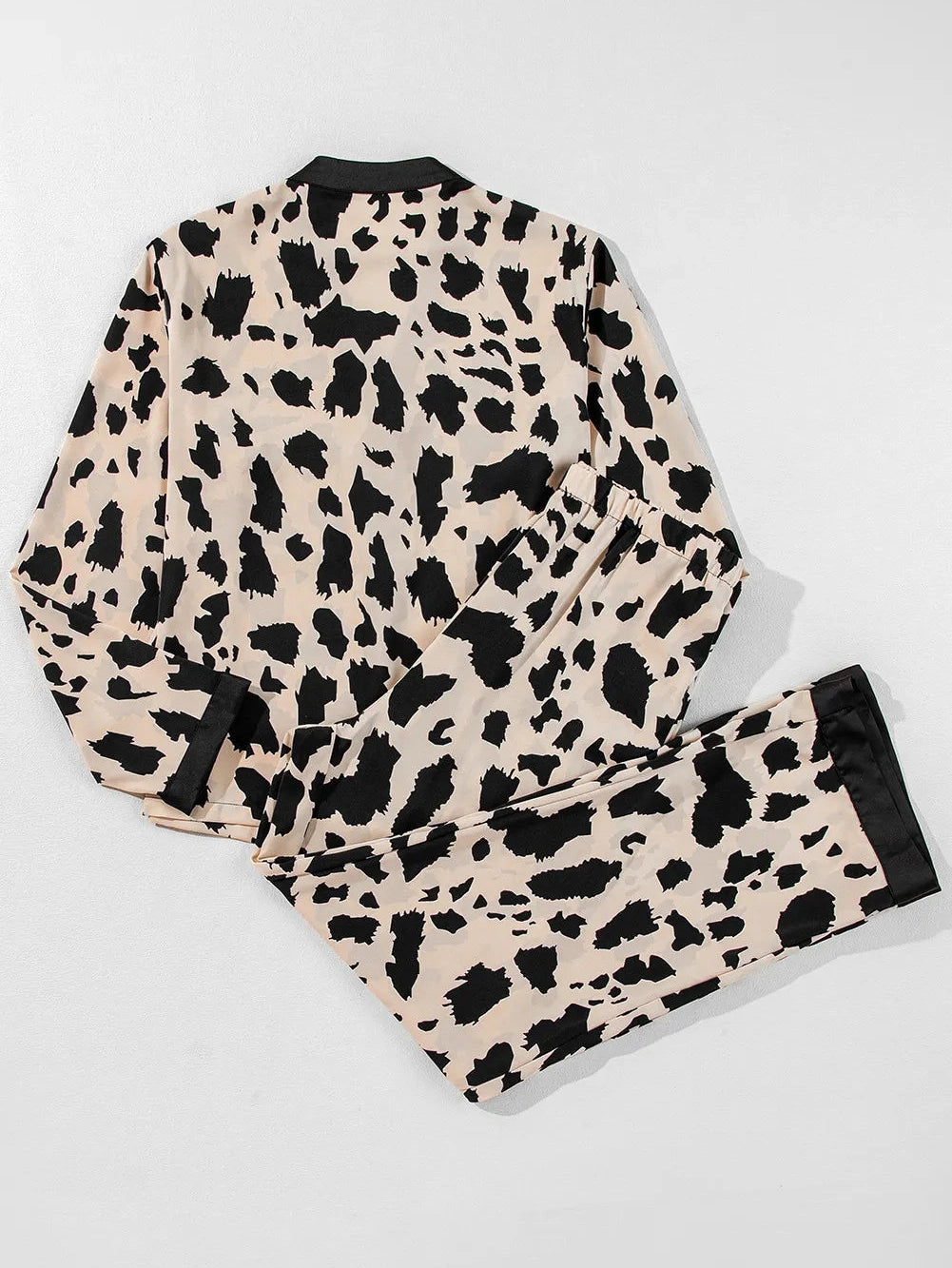 Button Up Long Sleeve Top and Pants Lounge Set nicholesgifts