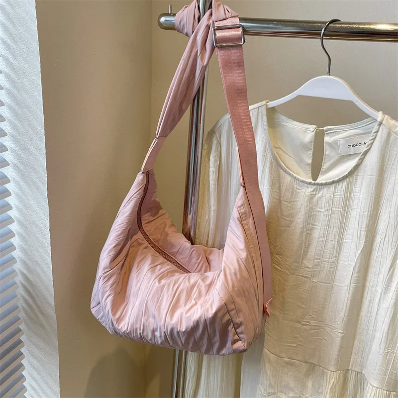 Pleated Dumpling Crossbody Bag Trendsi
