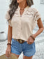 Swiss Dot Cutout Button Down Shirt nicholesgifts