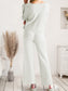 Long Sleeve Lounge Top and Drawstring Pants Set nicholesgifts