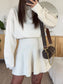Turtleneck Dropped Shoulder Sweater and Skirt Set nicholesgifts