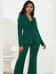 Lapel Collar Long Sleeve Blazer and Pants Set nicholesgifts