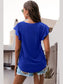 Ruffled Round Neck Cap Sleeve Blouse nicholesgifts