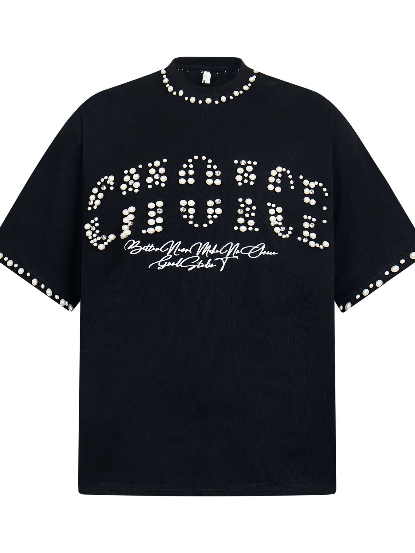 Men's Pearl Detail Round Neck T-Shirt NicholesGifts