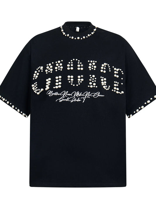 Men's Pearl Detail Round Neck T-Shirt NicholesGifts